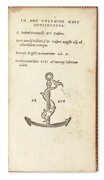 SUETONIUS TRANQUILLUS, CAIUS; et al. In hoc volumine continentur. C. Suetonij Tranquilli XII Caesares [and other texts].  1516